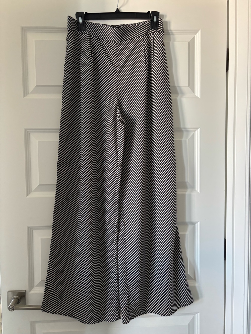 Sanctuary High-Rise Wide Leg Striped Palazzo Pants - Black & White